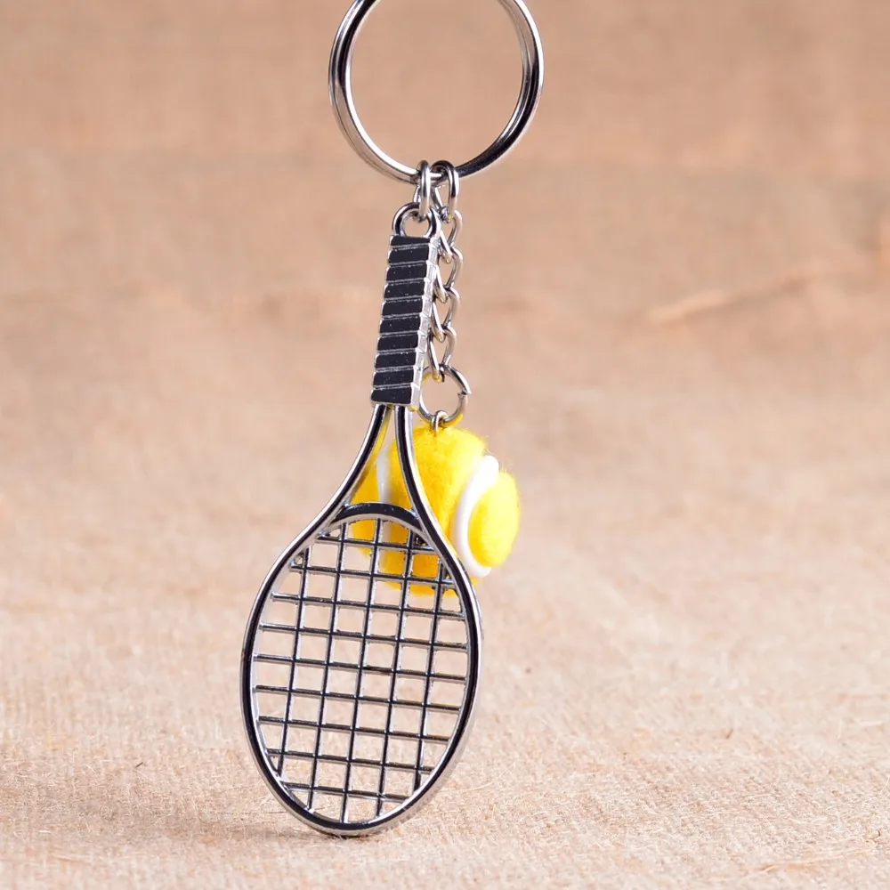 Брелок в виде теннисной ракетки милый брелок для ключей для женщин Теннисный Брелок для ключей креативный брелок для ключей