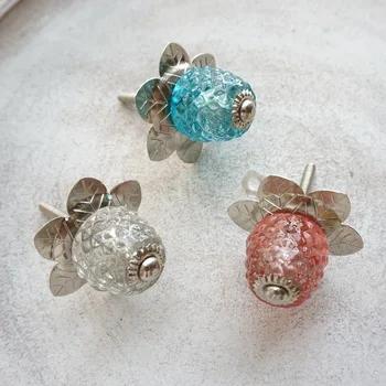 

Pineapple design crystal handles pulls glass knobs for furniture Wardrobe cabinet Cupboard Drawer Pull Furniture Hardware