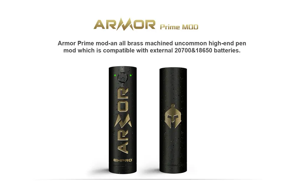 Ehpro Armor Prime механический мод 510 резьба подходит для 20700 18650 батареи электронная сигарета Vape мод испаритель с емкостью для жидкости, испаритель без емкости для жидкости бак