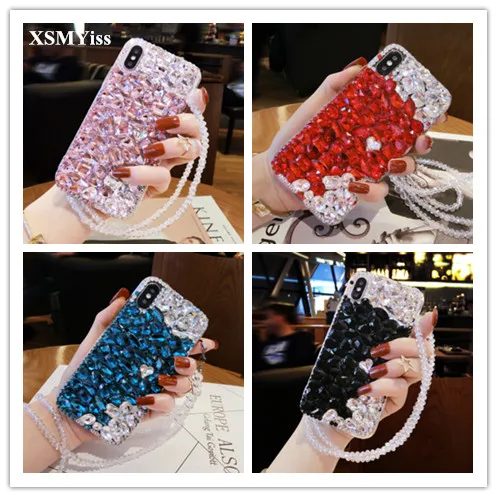 Чехол для телефона XSMYiss Bling с милыми кристаллами стразами и 3D камнями чехол Iphone 12 11