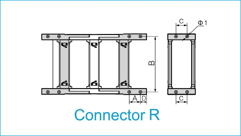 JFLO 30x100mm 1 Meter Towline Transmission Nylon Drag Chain Wire Carrier Cable Semi-enclosed Interior Opening Free Shipping