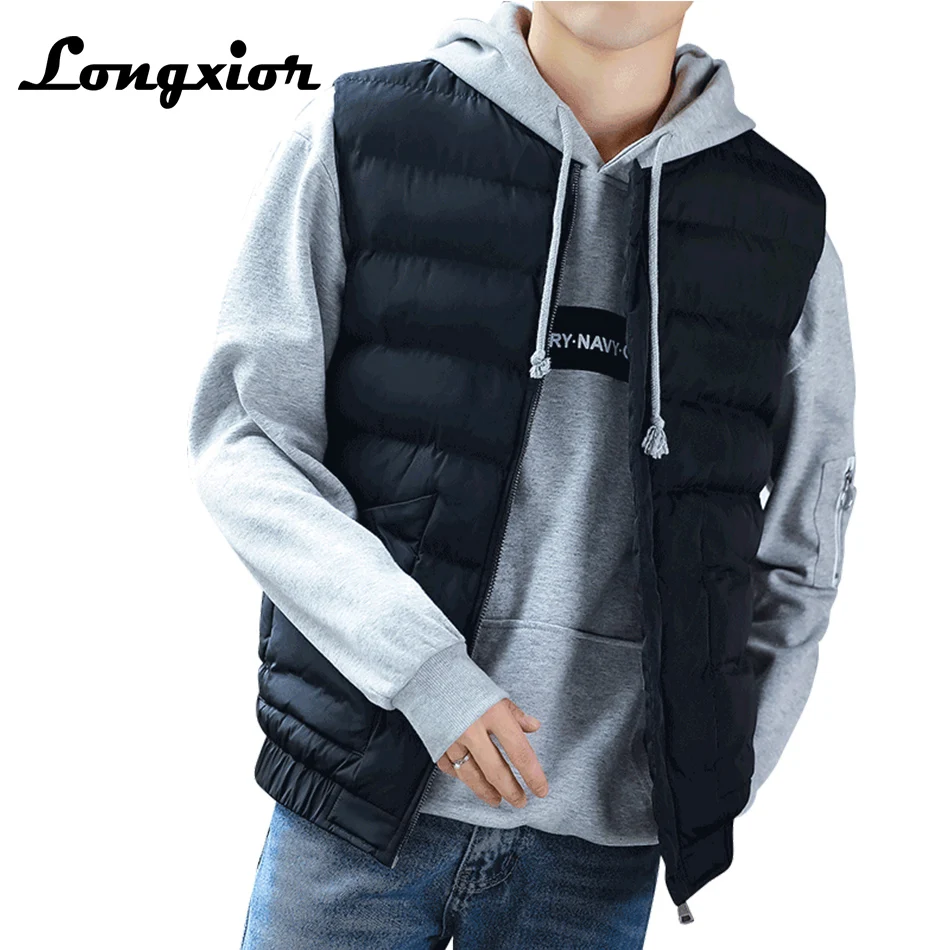 Hot Sale Men's Sleeveless Vest Winter Casual Thermal Coats Male Cotton