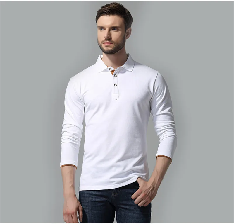 UNCO& BOROR, Брендовые мужские дизайнерские поло из 95% хлопка, Hombre, повседневные однотонные рубашки поло с длинным рукавом, Homme Camisetas Masculinas, рубашка
