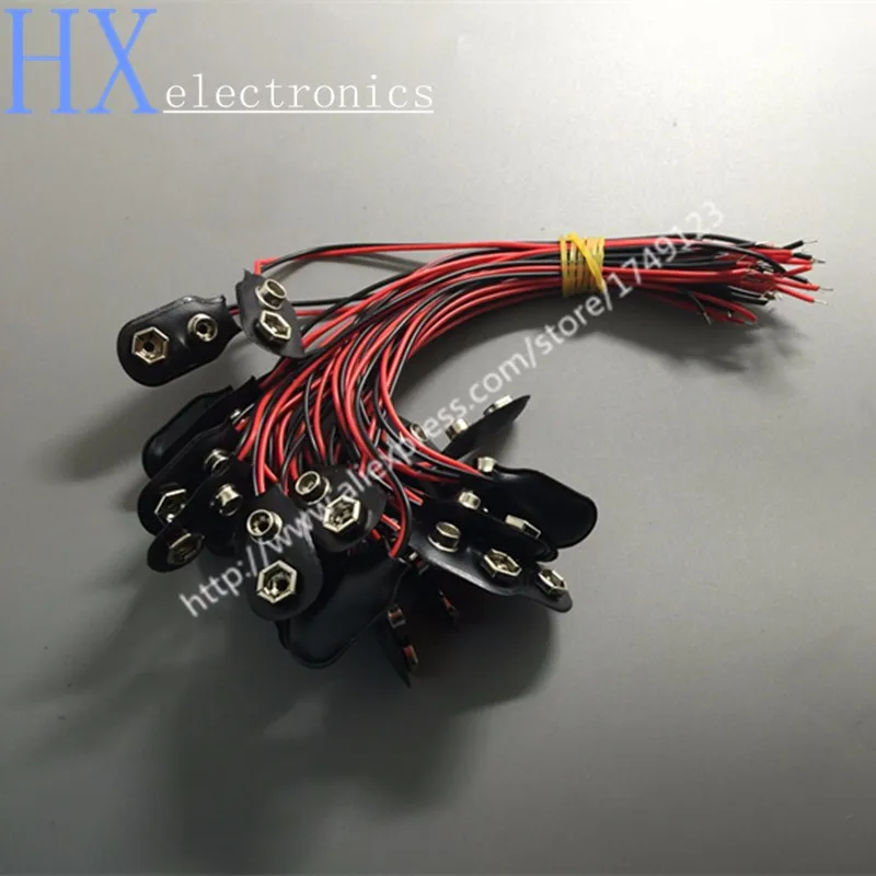 o Envio Gratuito de 100 Soquete com 15 cm de Cabo de Arame Alta Qualtiy Bateria-tipo Botão Bateria Pcs 9 v 2 Renovação da Casa