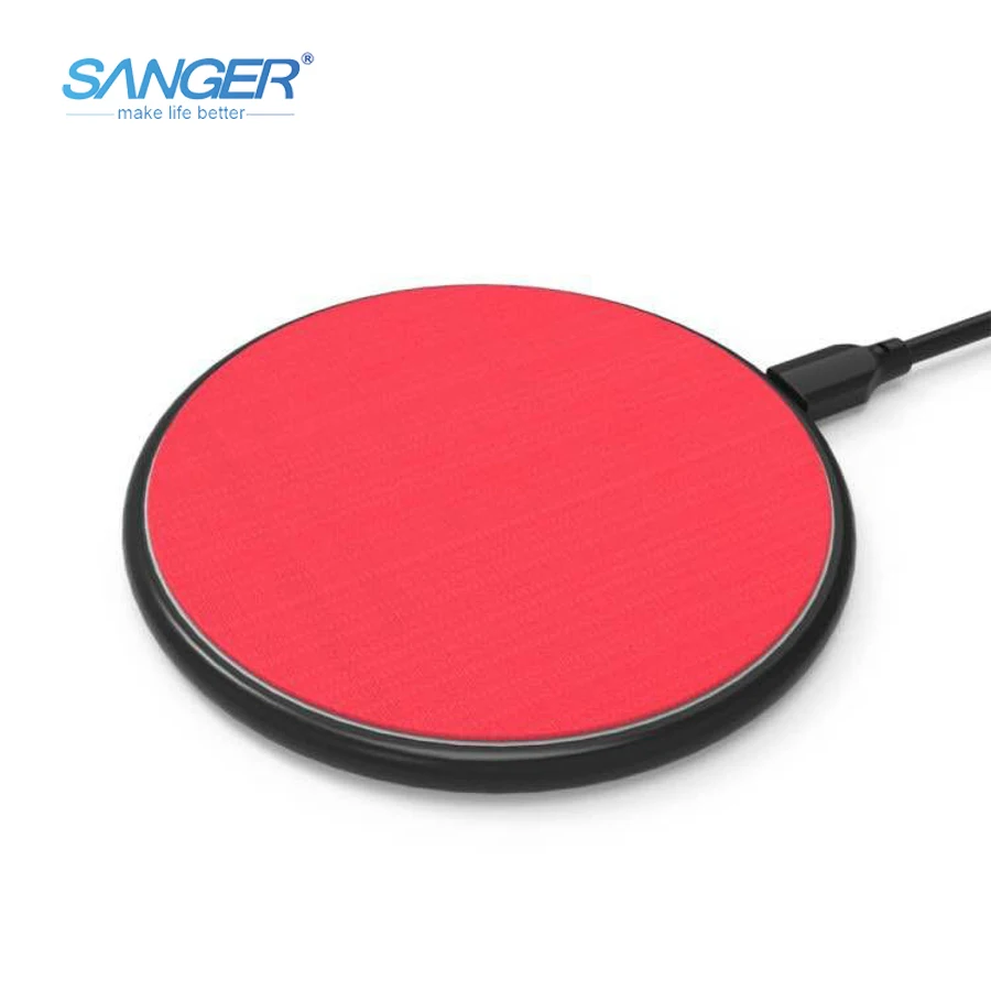

SANGER Wireless Charger for iPhone 8/X/8 Plus 10W Qi Fast Denim Fabric Cloth Wireless Charging Pad for Samsung Galaxy S8/S7/S8+