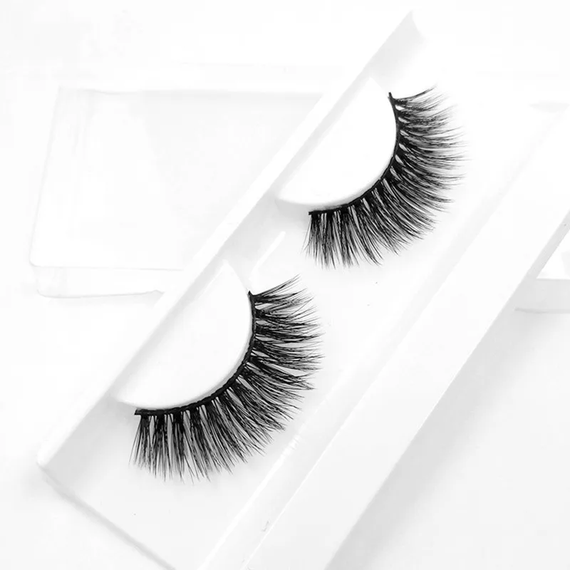 

2 Pairs Natural False Eyelashes Fake Lashes Long Makeup 3d Mink Lashes Eyelash Extension Mink Eyelashes For Beauty