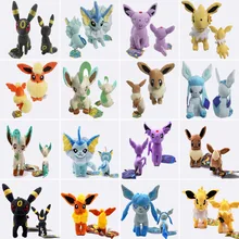 16~ 20 см EEVEE Espeon Peluche Umbreon Jolteon Glaceon Vaporeon Flareon Leafeon Мягкие плюшевые игрушки куклы