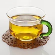 2 шт. классическая ретро Творческий кофе чашки ручной дуть зеленый образец чашки чая высокое боросиликатное стекло обработки настройки