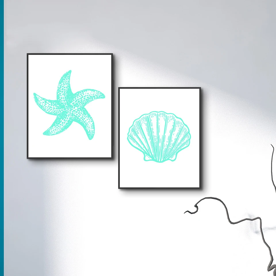 Canvas-Painting-Cute-Animals-Octopus-Shells-Starfish-Wall-Art-Picture-Home-Decor-One-Piece-Rectangle-Poster (2)