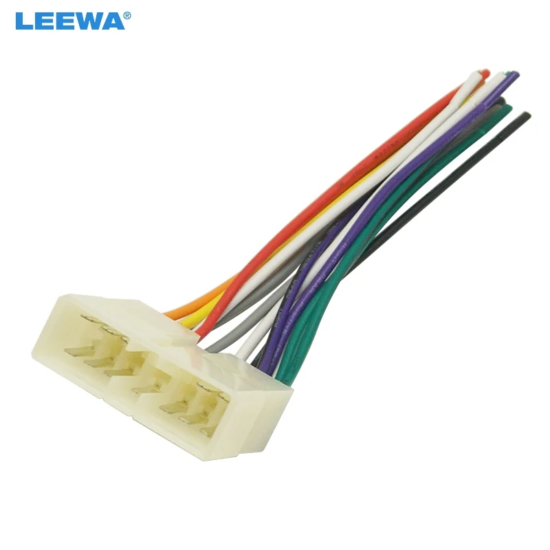Leewa Car Stereo Audio Wiring Harness Adapter Plug Male