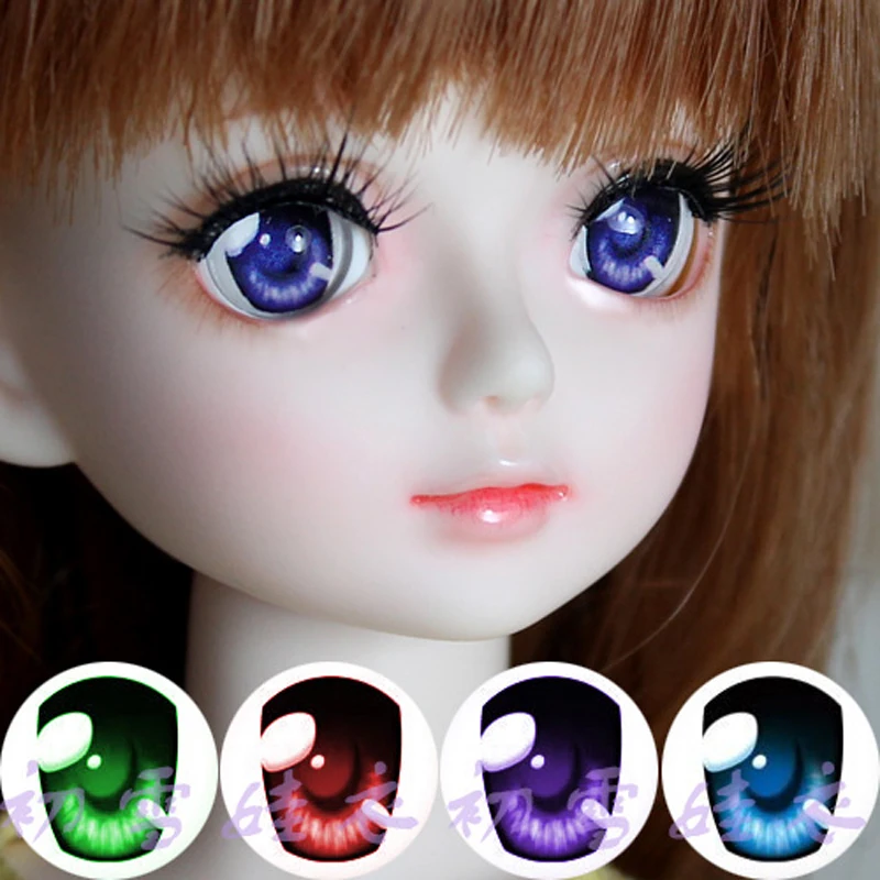 Милые 1 пара 1/6 1/3 1/4 глаза BJD аниме 14 мм 16 18 акриловые кукольные куклы аксессуары
