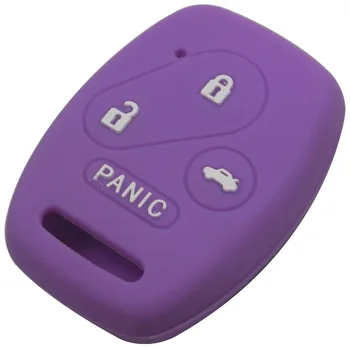 Keyforkess custodia in Silicone 30 pezzi per Honda Accord CR-V Civic Insight Ridgeline 3BTN panico 4 pulsanti telecomando portachiavi proteggi - Jingyuqin custodia in Silicone 30 pezzi per Honda Accord CR V Civic Insight Ridgeline 3BTN