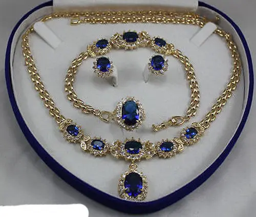 

shippingwomen's jewelry aquamarine yellow gold Earring Bracelet Necklace Ring