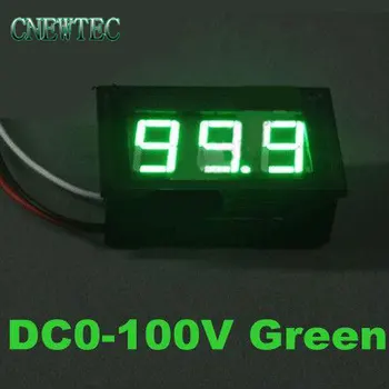 

3 Wire Green LED digital display Voltage Panel Meter Voltmeter With Reverse Polarity Protection range DC0-100V 00029995