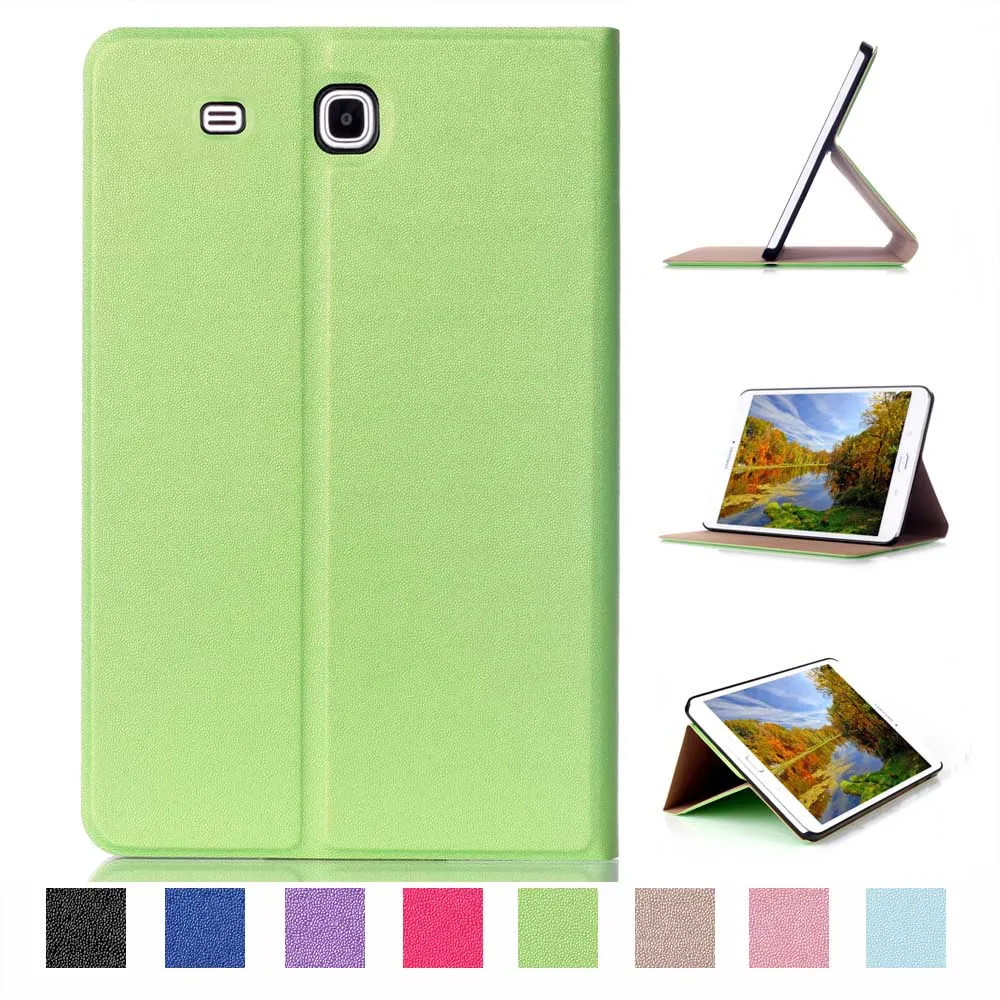 For Samsung Galaxy Tab E 9.6 Folio Case Slim Fit Premium Vegan Leather