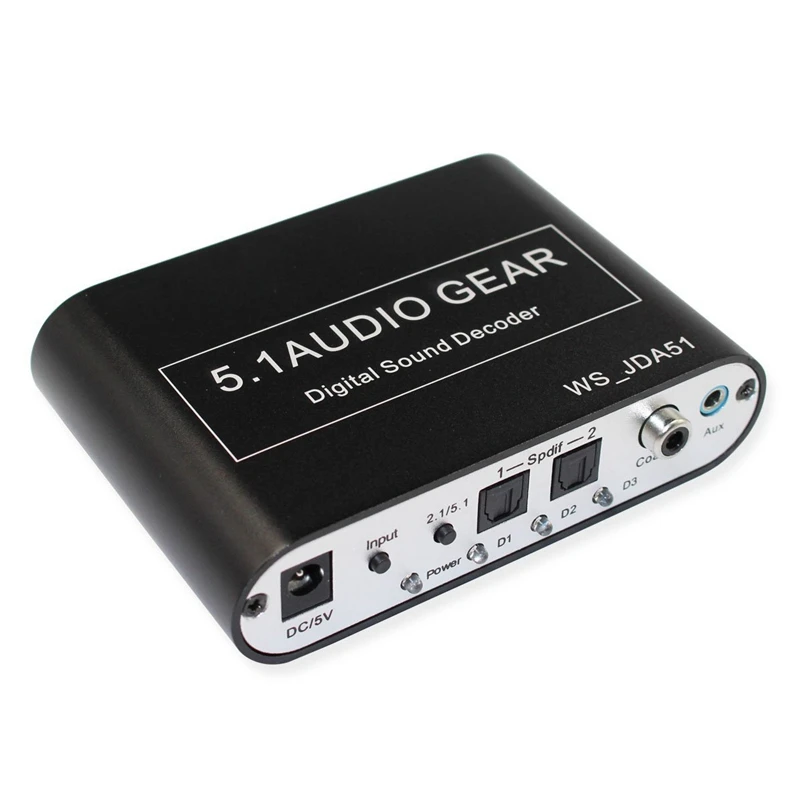  5.1 Decoder Audio Digitale AC3 Ottico per Stereo Surround Analogico HD 2 SPDIF Porte HD Audio Rush 