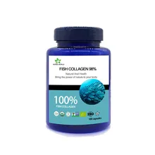 Natural puro hidrolisado peixe colágeno 98% cápsulas