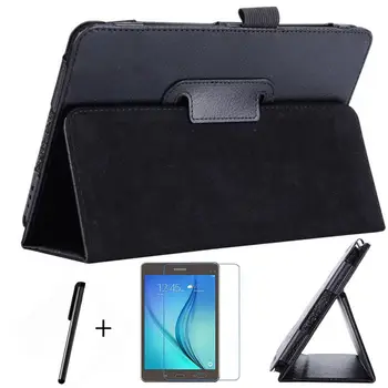 

Top Quality Stand PU Leather Cover Case for Samsung Galaxy Tab A 8.0 T350 T355 P350 P355 Tablet+Free Screen Protector+Pen