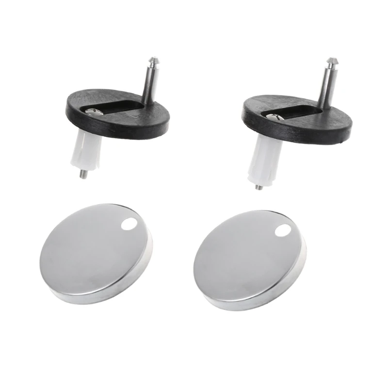 2-Pack Quick Release Top Fix Toilet Seat Hinges Fittings, Easy Install Replacement Screws for WC Toilet Seats image 3