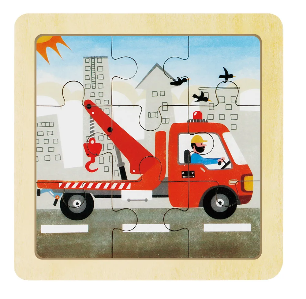 

Robud Children Kids 9 Pieces 6 Types Cute Cartoon Wooden Jigsaw Puzzles Game Educational Learning Education Toys Hobbies DY