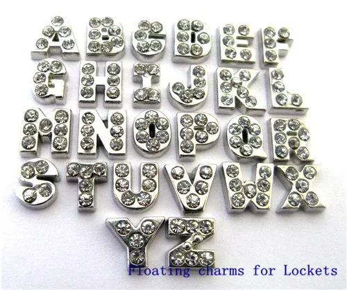 

English Alphabet letters T-Z 10pcs floating memory charms letters hot sale charm fit living floating locket