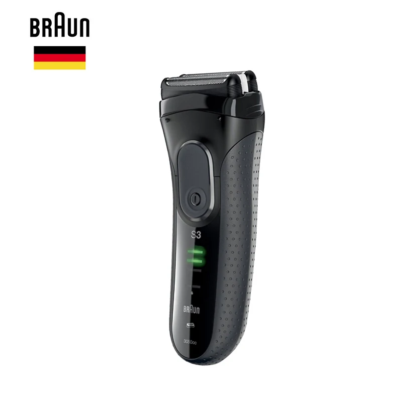 Braunn tıraş makinesi serisi 3 ProSkin 3050cc erkekler jileti sakal tıraş  makinesi temiz ve şarj sistemi ile, siyah - AliExpress