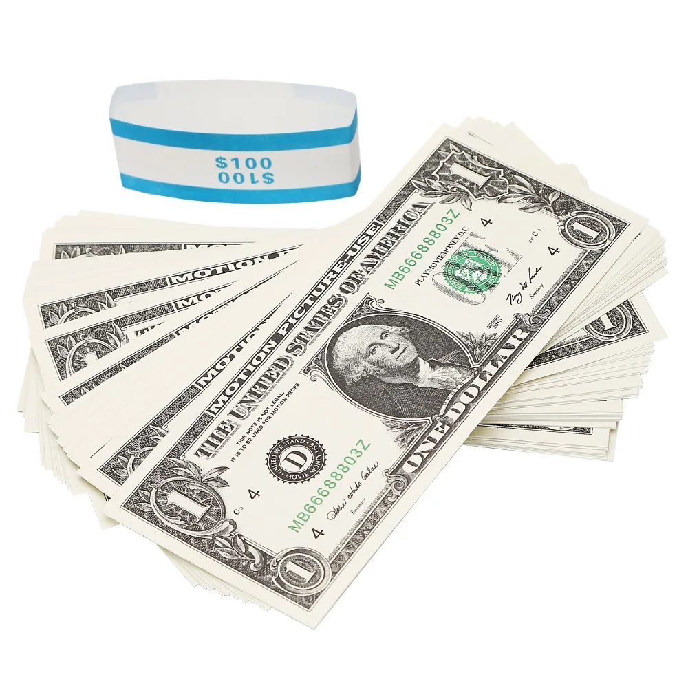 

Prop Money Dollar $100 Full Print New Style Copy 1 Dollar. for Money Gun,Cash Cannon,Advertising, Play Fake Money, Party, S
