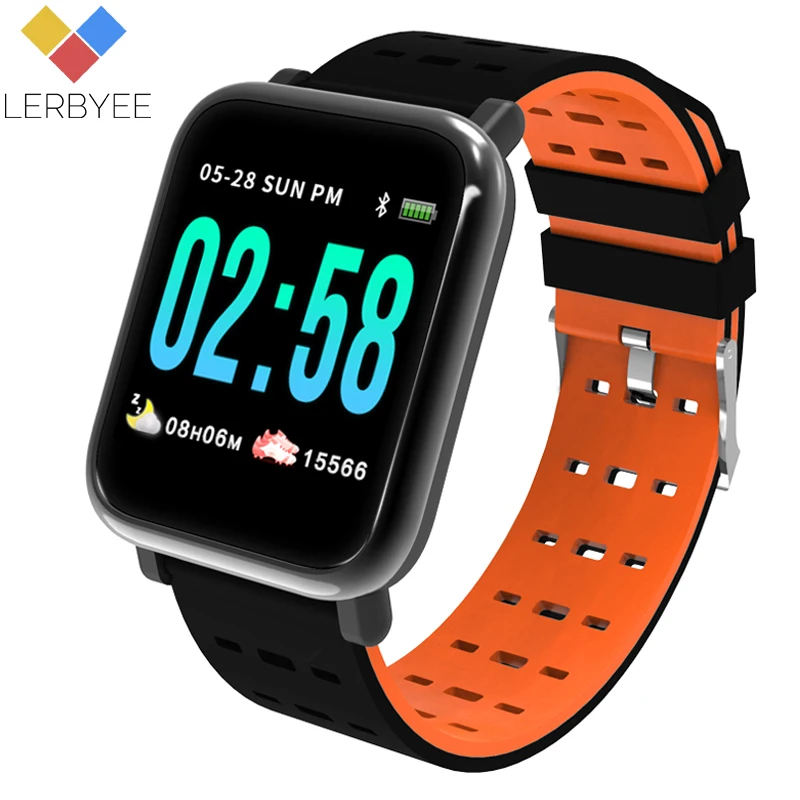 Lerbyee A6 Смарт часы монитор сердечного ритма Спорт Фитнес трекер сна Водонепроницаемый спортивные часы группа для IOS Android подарки купить на AliExpress