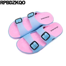 Большой размер сандалии родной 45 надевать ластик водонепроницаемый домашние тапочки Дизайнерская обувь мужчины высокого качества мягкий лето желе слайды мода