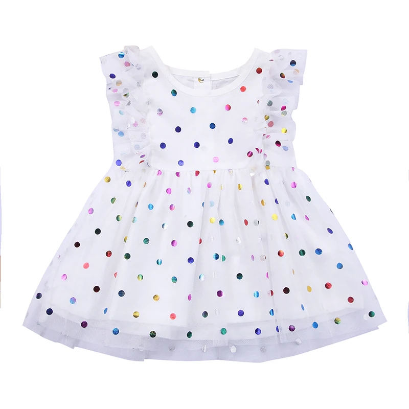 

Lovely Children Baby Girl Summer Dress Ruffles Sleeve Polka Dot Tutu Princess Dresses Birthday Party Vestido Sundress