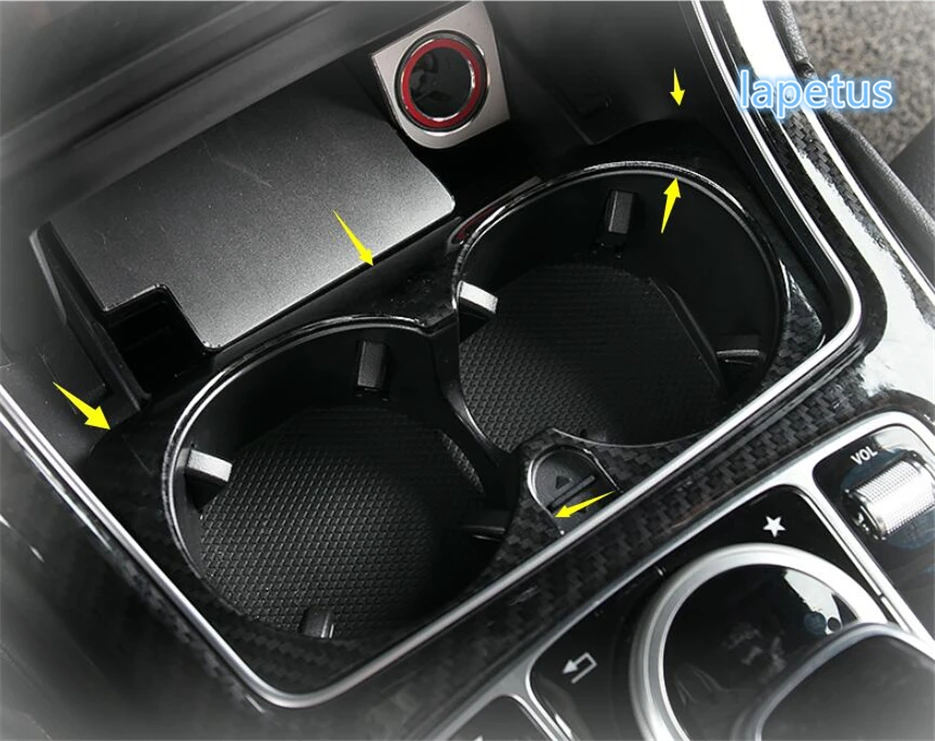 

Lapetus ABS Front Seat Water Cup Holder Decoration Frame Cover Trim 1 Pcs Fit For Mercedes Benz GLC X253 GLC300 2016 2017 2018