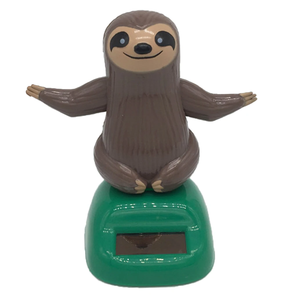 Cute Solar Powered Bobbling Toy Shaking Hand Sloth Home/Office/Car Desk Ornament Kids Children Birthday Gift
