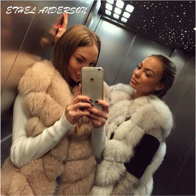 100% importato finlandia vera pelliccia di volpe Gilet naturale intera  pelliccia di volpe Gilet donna giacche coperte Standard cappotto Plus Size  3XL - AliExpress