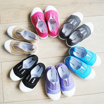 

Canvas Kids Boy Girl Shoes Pure Candy Color Durable Kick-Proof Casual Shoes Autumn Student Outdoor Footwear Comfortable Sneakers