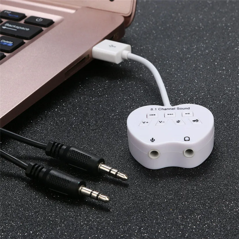 Ouhaobin звуковые карты 8 1 каналов USB внешняя 3D Звуковая карта адаптер для ПК ноутбука