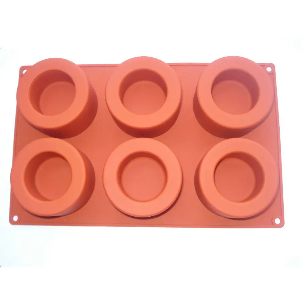 Форма для выпечки 6 отверстий силиконовая антипригарная|cake mould|muffin cupssilicone mold |