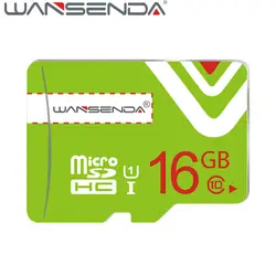 Горячая Распродажа Зеленый карты памяти Wansenda Micro SD Card Class 10 8 gb 16 gb 32 gb TF карты H2testw протестированы для смартфонов Бесплатная доставка