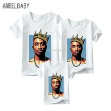 Одинаковые комплекты для семьи футболка с принтом «Biggie Small» для мальчиков и девочек Одинаковая одежда для всей семьи забавная футболка для детей, мужчин и женщин