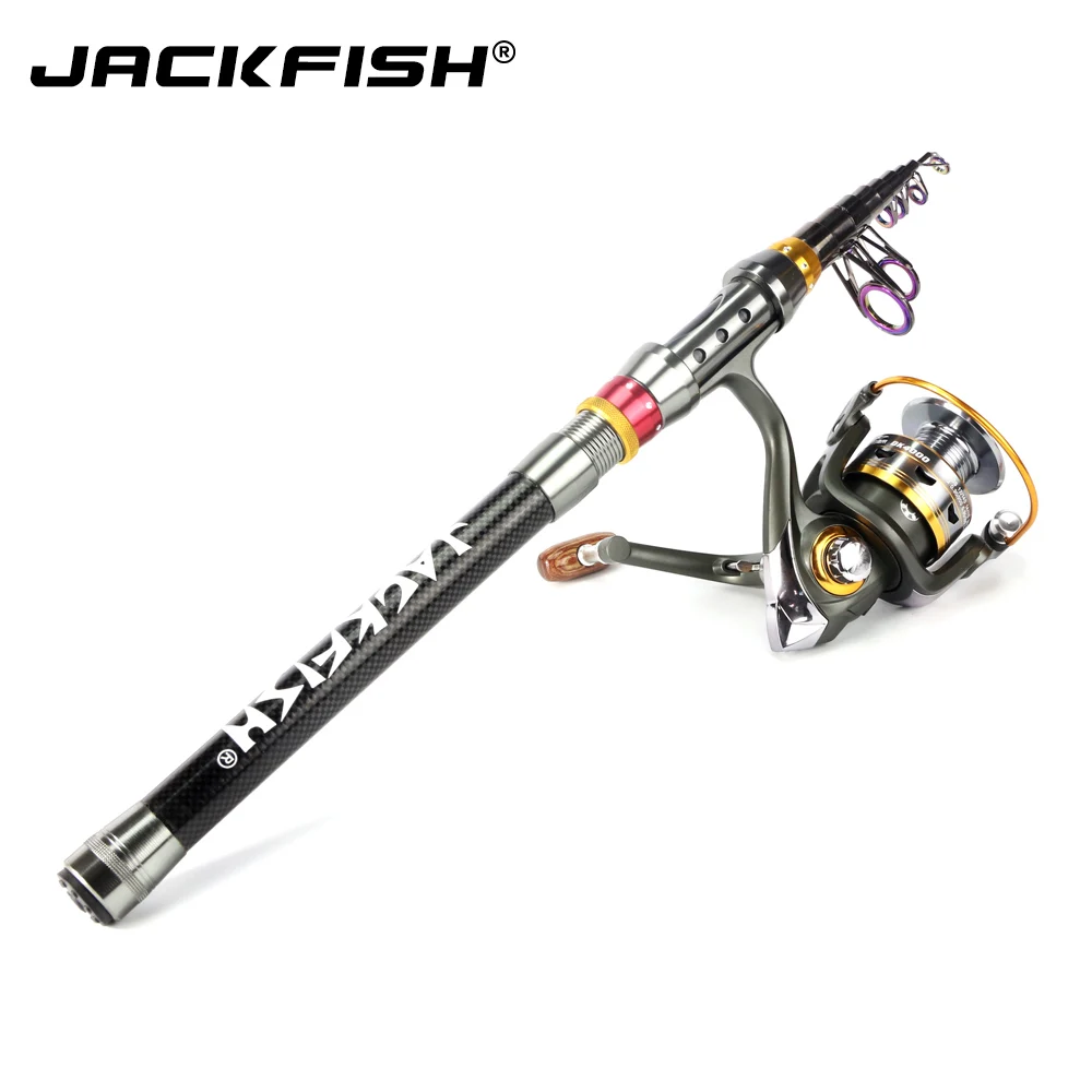 JACKFISH Spinning Fishing Rod Combo 1.8-3.6m Telescopic Fishing Rod + DK11BB Fishing Reel Wheel Portable Travel Fishing Rod JACKFISH Spinning Fishing Rod Combo 1.8-3.6m Telescopic Fishing Rod + DK11BB Fishing Reel Wheel Portable Travel Fishing Rod
