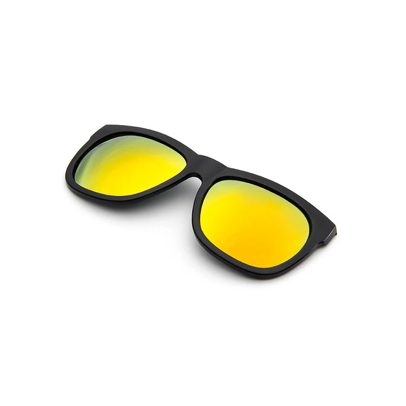 Солнцезащитные очки с магнитным зажимом, очки с квадратными линзами для мужчин и женщин, солнцезащитные очки с зеркальным зажимом, очки ночного видения для вождения в стиле ретро - Цвет линз: JY5946 clip 7