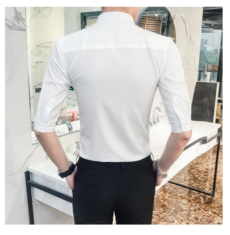 Новые летние пикантные прозрачные Social Club вечерние рубашка Для мужчин Slim Fit для свадьбы и выпускного прозрачная рубашка Chemise Homme