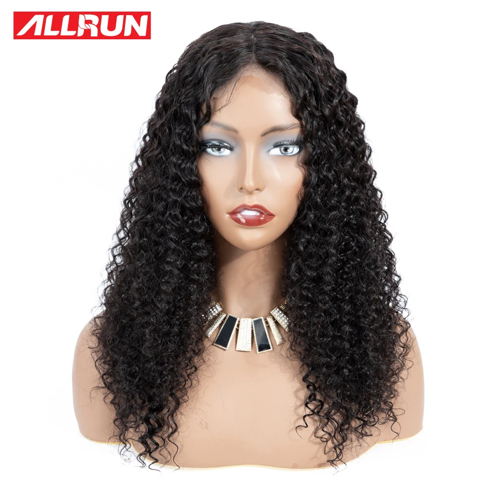 Странный вьющиеся Синтетические волосы на кружеве человеческих волос парики для черный Для женщин Remy парик бразильский На сшивке