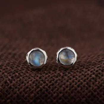 

S925 silver antique craft simple fashion earrings round exquisite female model