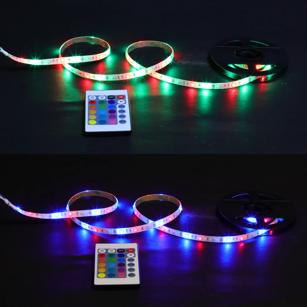 Светодиодный ленточный светильник DC5V RGB USB ing SMD3528 гибкий 60 светодиодный s/M ТВ ПК с