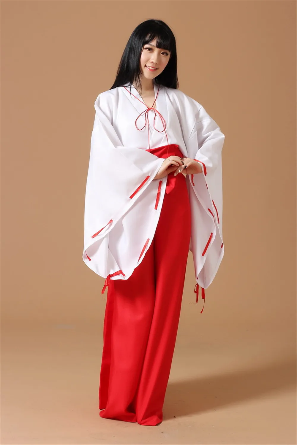 Inuyasha Kikyou костюм для косплея женский кикью японский комплект кимоно карнавальный