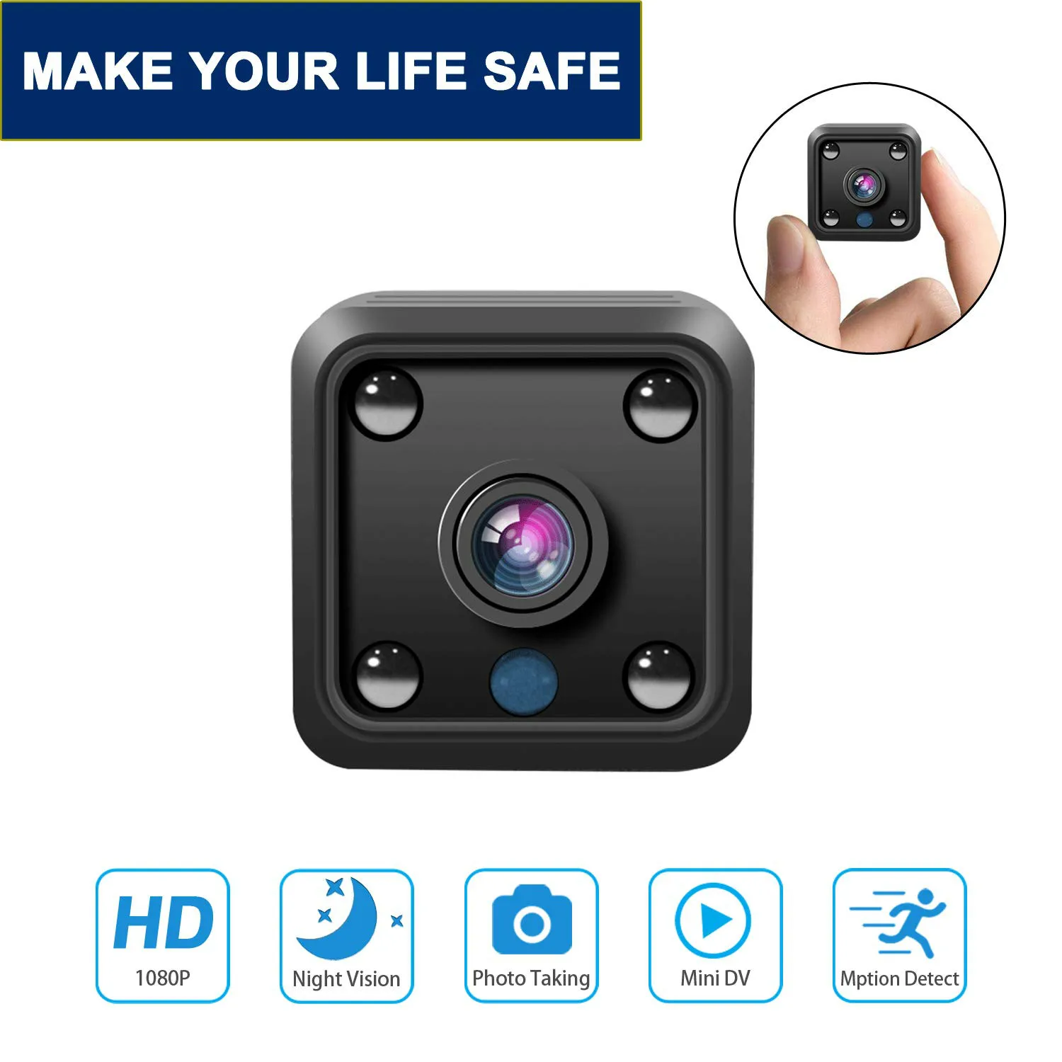 

Mini Camera Wireless WiFi HD 1080P Mini Camera Covert Nanny Cam Indoor Video DV Sport Recorder Motion Vision Baby/Pet Monitor