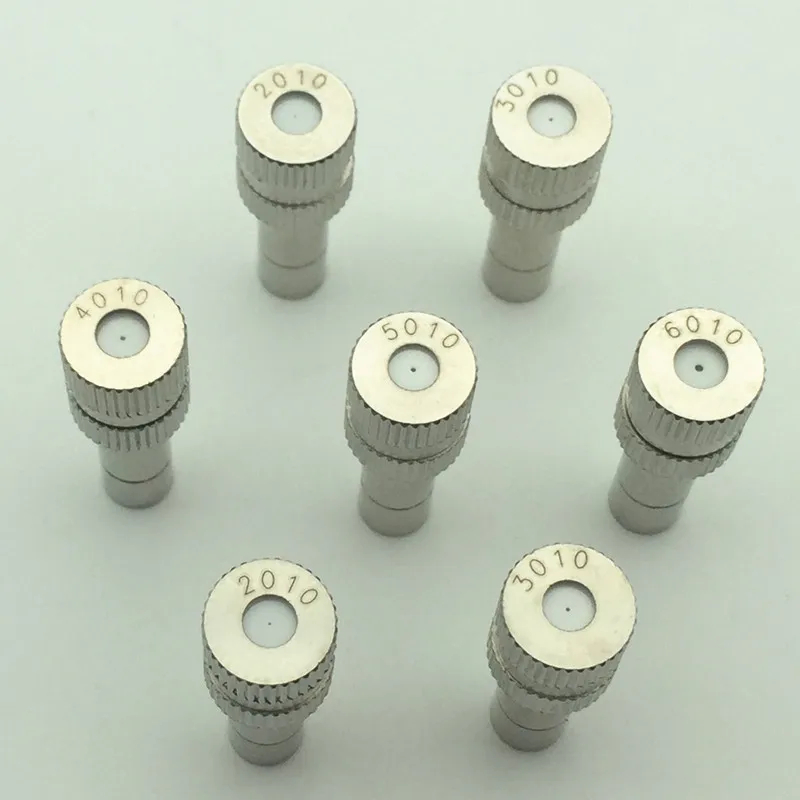 C149 100Pcs 6mm Low Pressure 0.2-0.6mm Stainless Steel Fog Misting Nozzles 6mm Connectors Garden Water Irrigation Sprinkler Fit