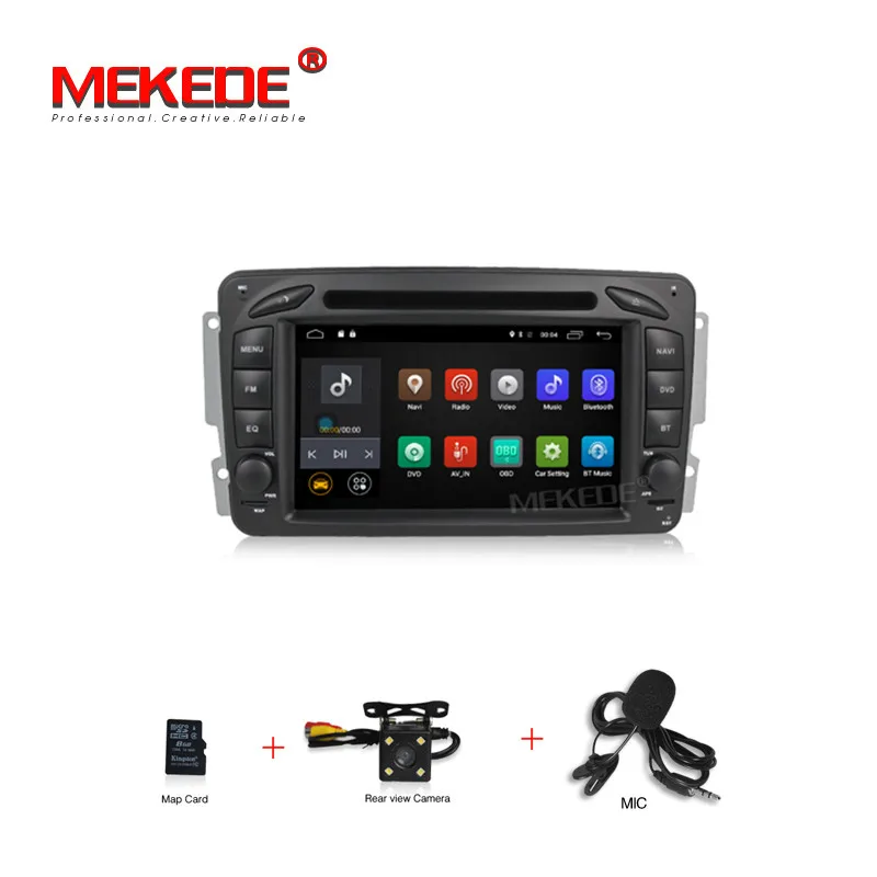 MEKEDE M518 Android7.1 автомобильный магнитофон gps dvd-плеер для Benz W209 W203 W463 Viano W639 Vito поддержка 4G wifi BT - Цвет: add camera