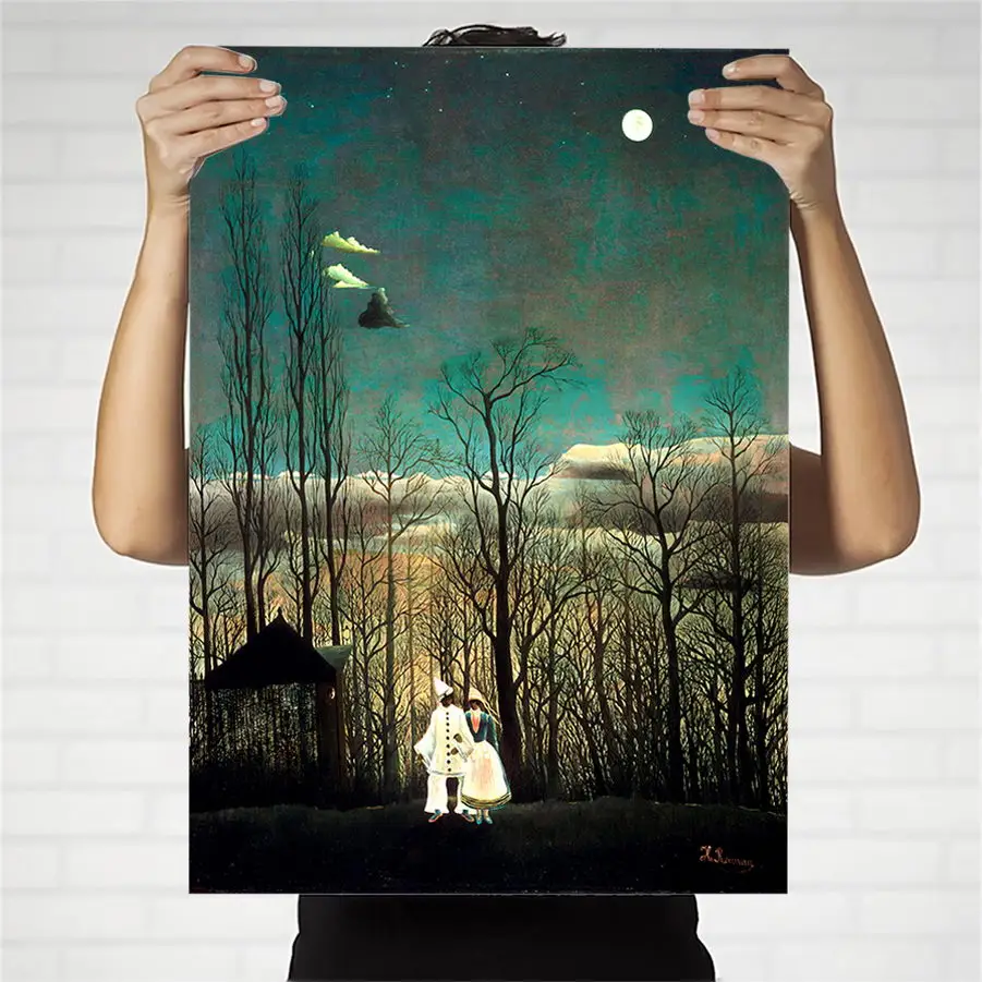 Home Decoration Print Canvas Art Wall Pictures Poster Printings Paintings French Henri Rousseau Carnival Night | Дом и сад