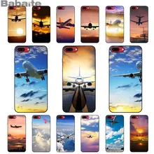 Babaite самолет рассвет самолет прибытие Прозрачный чехол для телефона для iphone XS Max 6 6S 7 7plus 8 8Plus 5 5S XR
